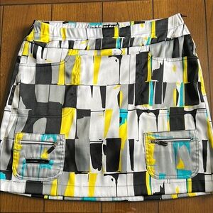 Jamie Sadock Women’s Golf Skirt Size 8 Abstract Colorful Designer Pockets